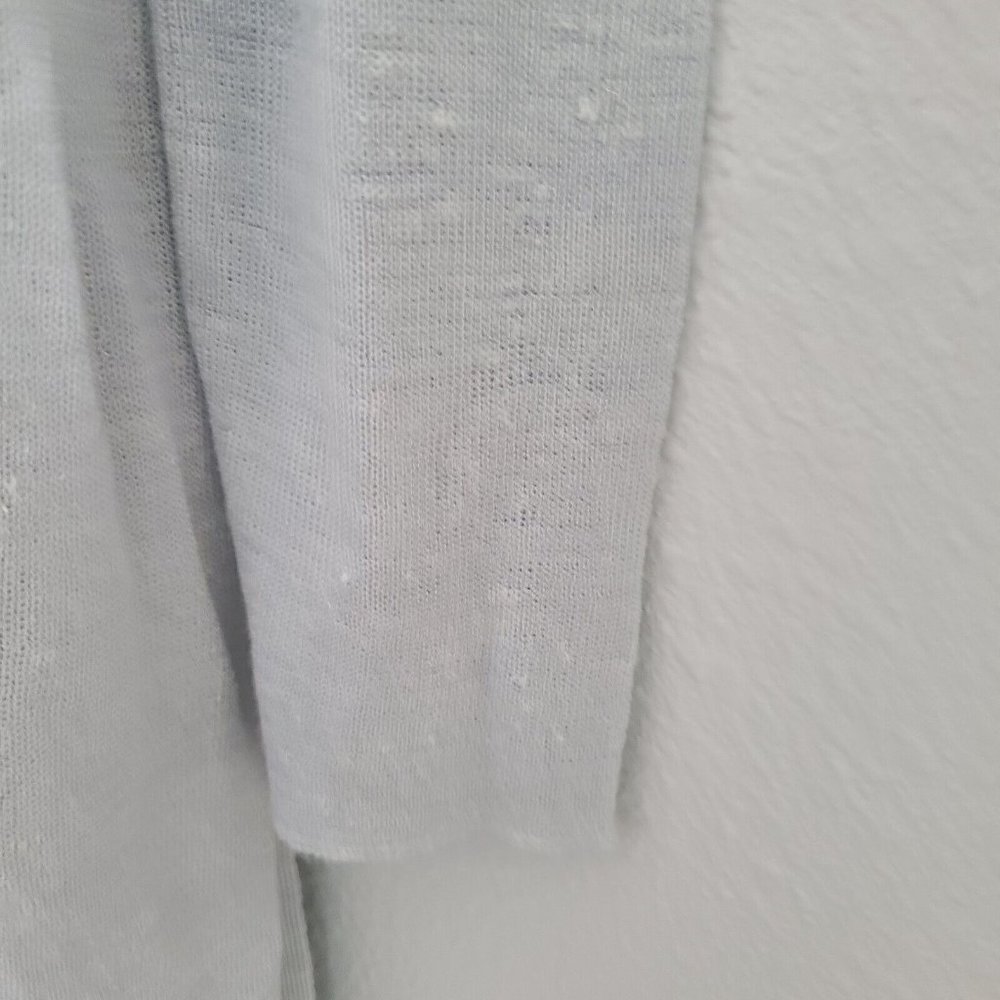 Eileen Fisher women Cardigan Straight Long Tencel Linen Rib grayish sz PM new - Picture 6 of 12